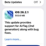 iOS 26.2.1 Update Released for iPhone & iPad with Bug Fixes & AirTag 2 Support